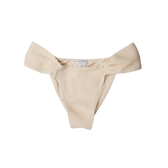 Anine Bing Neutral Ruffle Bikini Bottoms - Picture 1 of 9